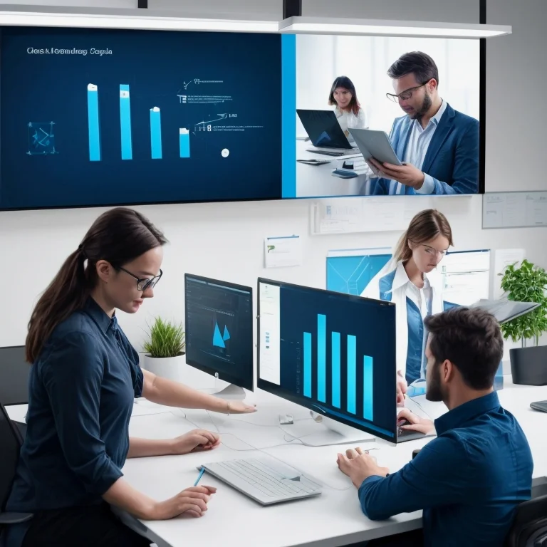 Team bei praktischer Arbeit an AI-Programm
